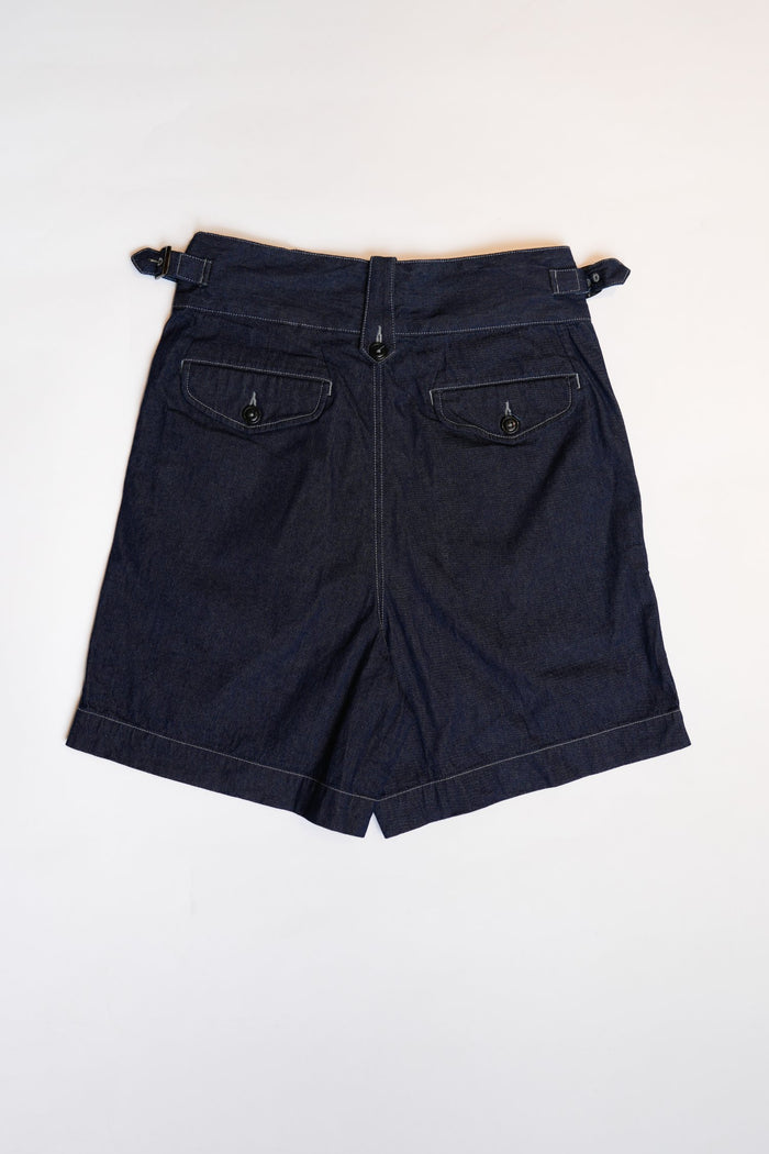 GURKHA SHORTS - INDIGO DENIM