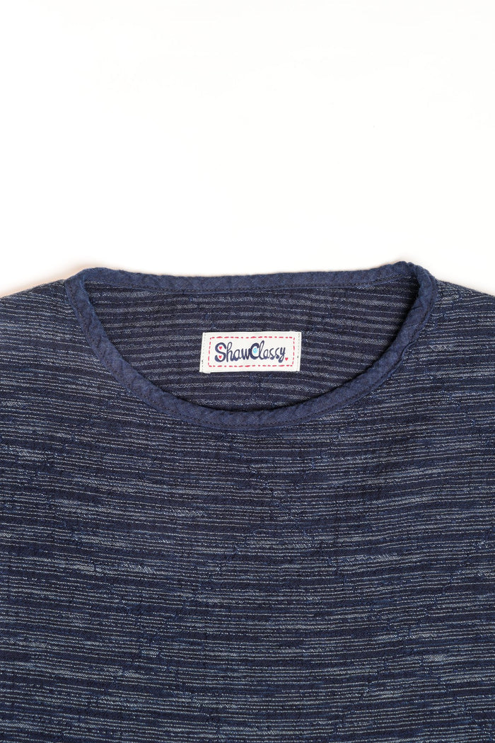 LIGHTWEIGHT SASHIKO T-SHIRT - INDIGO(KASURI)