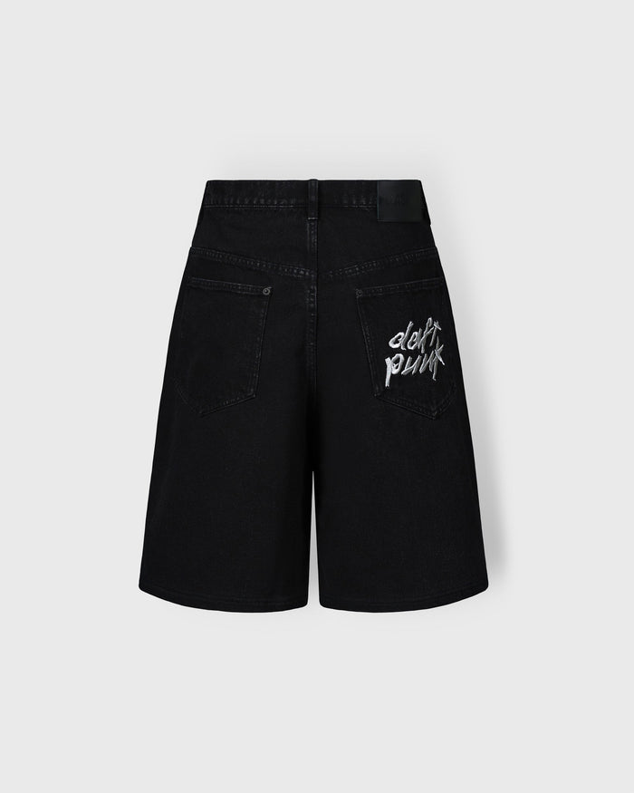 LUCKY STUDDED JORTS - BLACK