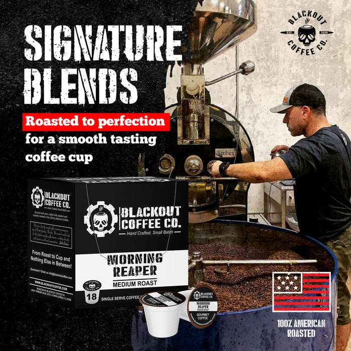 MORNING REAPER MEDIUM ROAST COFFEE PODS 18CT Roasting