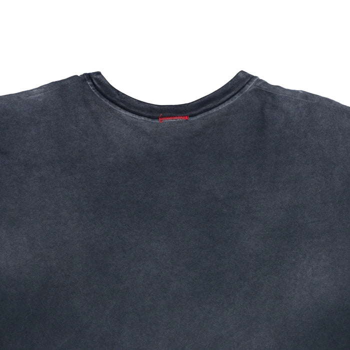 OVERSIZE CROP TEE S/S - SUN FADE BLACK