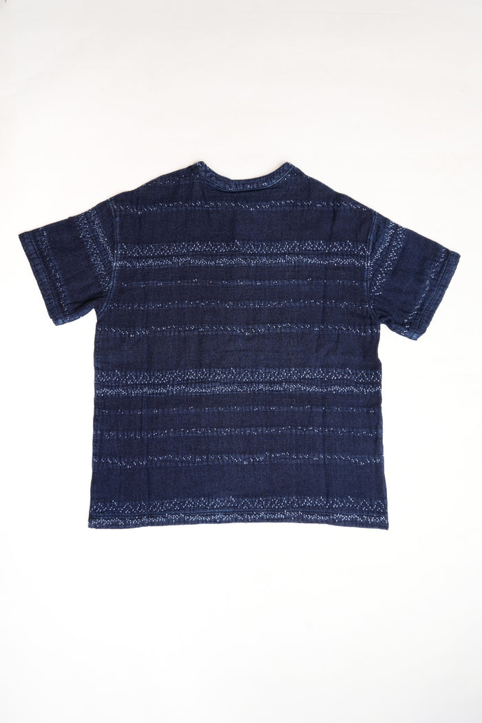 SASHIKO HENRY SHIRT - INDIGO