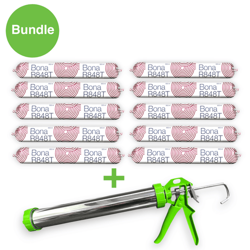 10 x Bona R848T Sausages 1kg (600ml) + Adhesive Gun 600ml