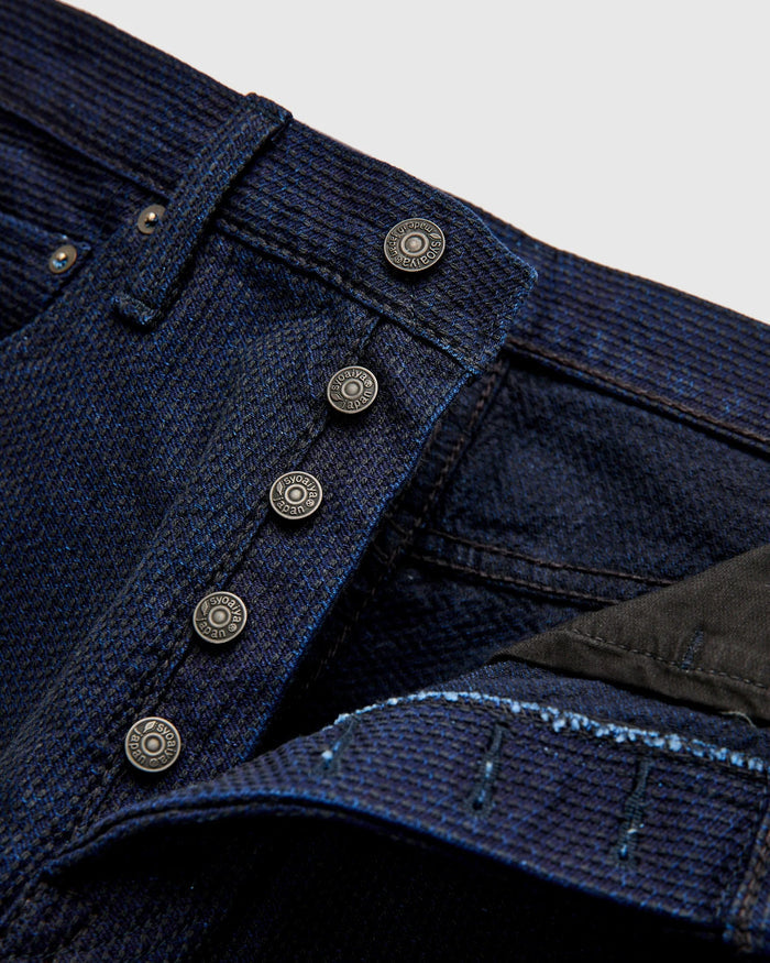 1178-ID Sashiko Regular Fit - INDIGO X BLACK