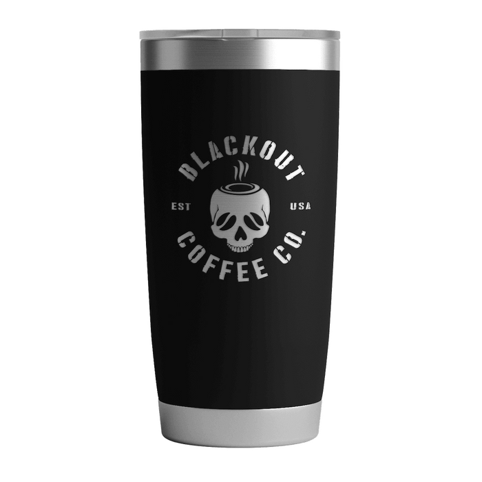 20 OZ Tumbler w/ Logo & US Flag In Black