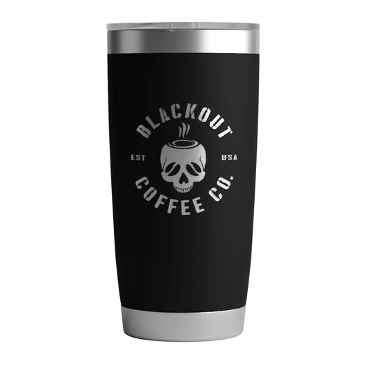 20 OZ Tumbler w/ Logo & US Flag In Black