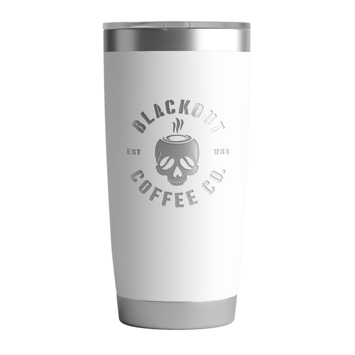 20 OZ Tumbler w\/ Logo & US Flag In White