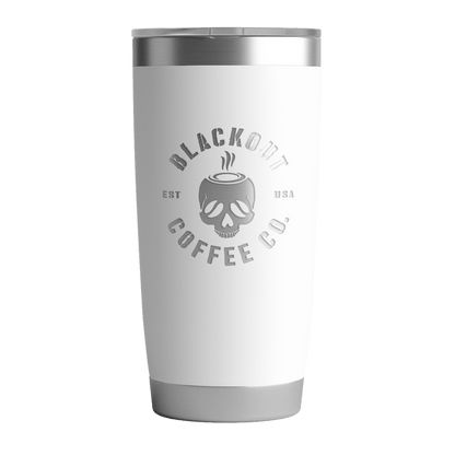 20 OZ Tumbler w\/ Logo & US Flag In White