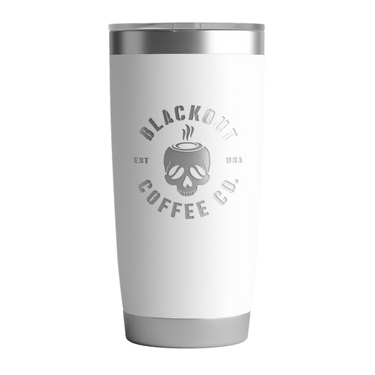 20 OZ Tumbler w\/ Logo & US Flag In White