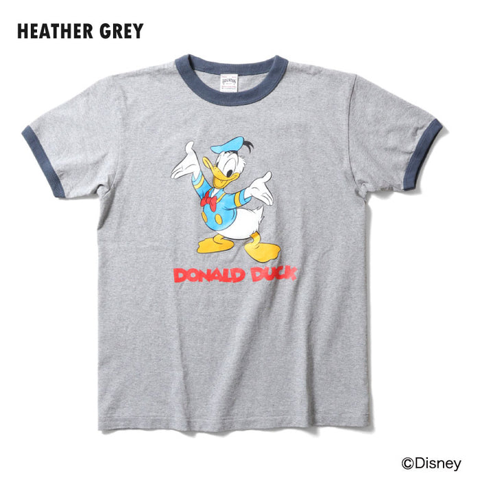 22285 DONALD PIGMENT PT RINGER TEE S/S - HEATHER GRAY