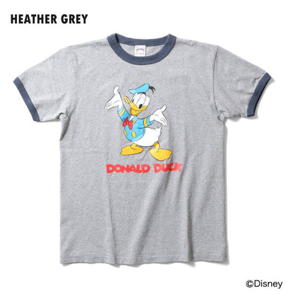 22285 DONALD PIGMENT PT RINGER TEE S/S - HEATHER GRAY