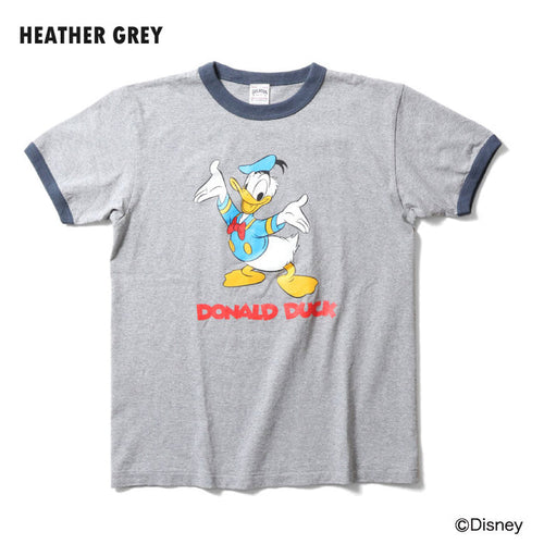 22285 DONALD PIGMENT PT RINGER TEE S/S - HEATHER GRAY