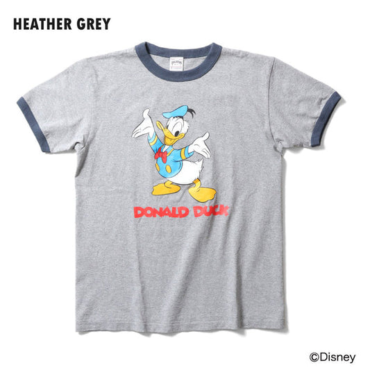 22285 DONALD PIGMENT PT RINGER TEE S/S - HEATHER GRAY
