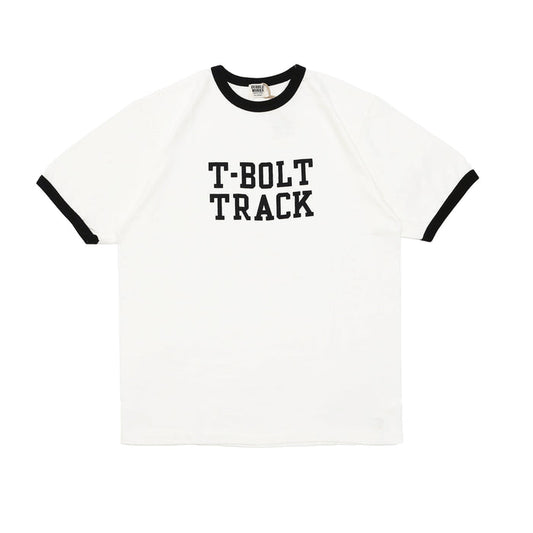 34006-01 Ringer Tee "T-BOLT TRACK" - OFF WHITE X BLACK