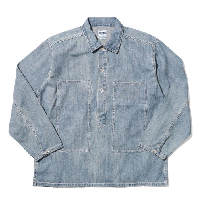 40696 USA COTTON DENIM PULLOVER SHIRT - BLEACH