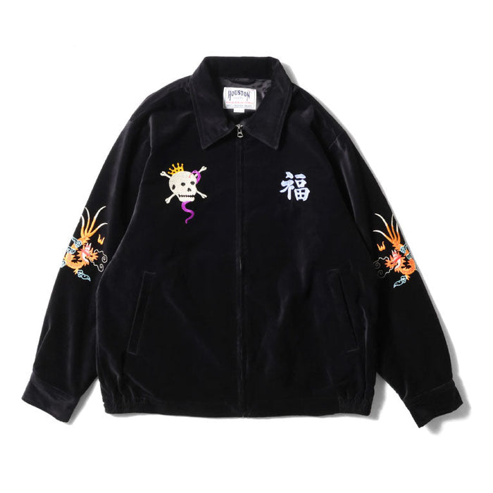 51507 COTTON VELVETEEN VIETNAM JACKET (TIGER) - BLACK