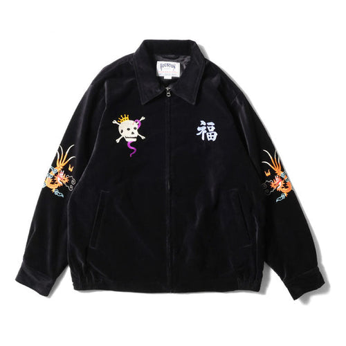 51507 COTTON VELVETEEN VIETNAM JACKET (TIGER) - BLACK