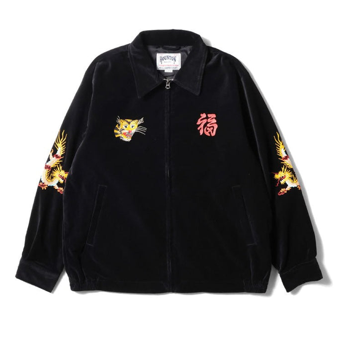 51508 COTTON VELVETEEN VIETNAM JACKET (MAP) - BLACK