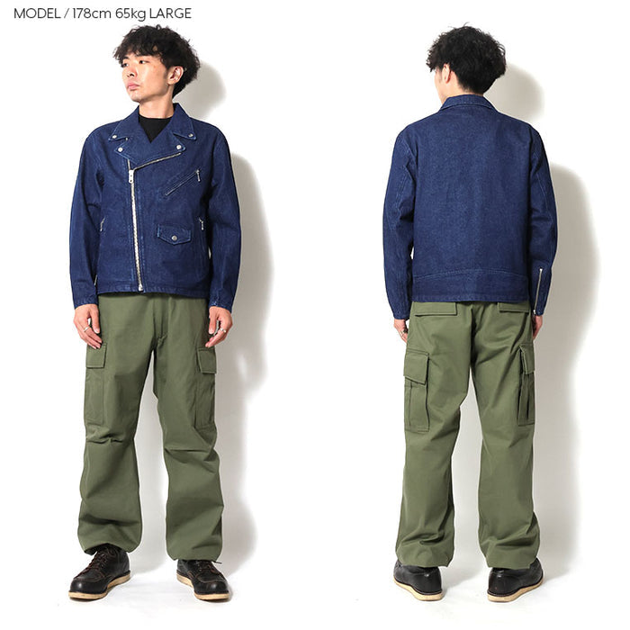 51562 DENIM DOUBLE RIDERS JACKET - INDIGO ONE WASH