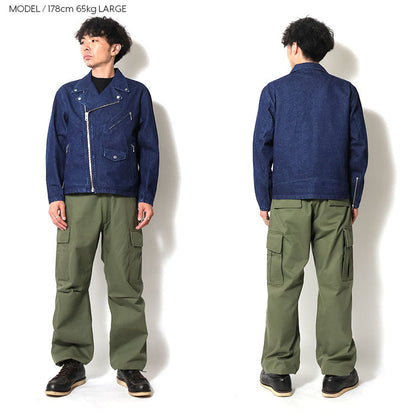51562 DENIM DOUBLE RIDERS JACKET - INDIGO ONE WASH