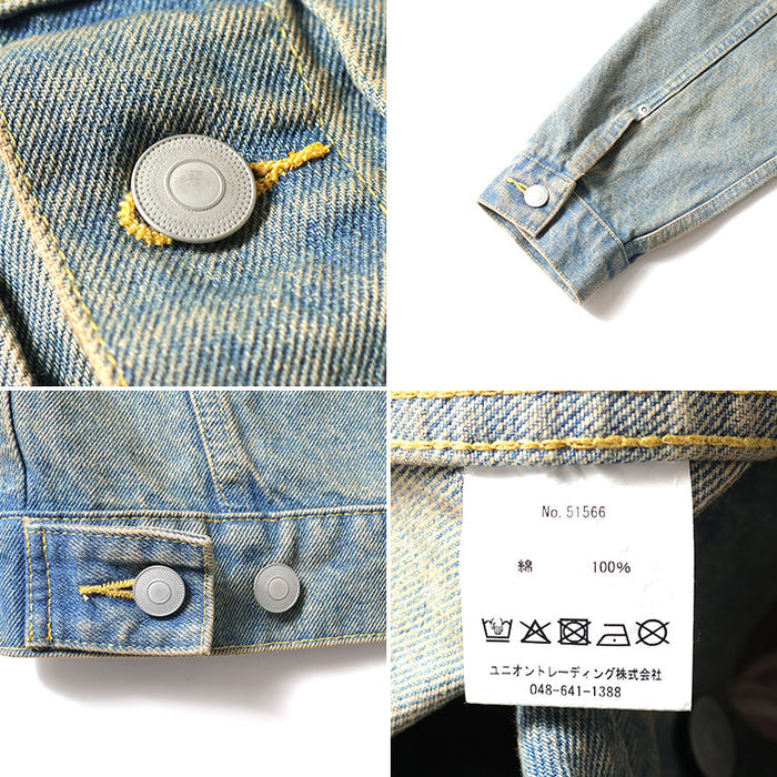 51566 DENIM EMBROIDERY TRACKER JACKET - INDIGO VINTAGE WASH