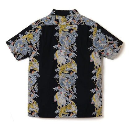 5721 Tornado Pig Aloha Shirt - BLACK