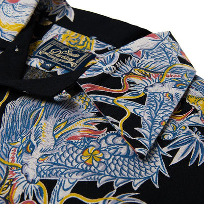 5721 Tornado Pig Aloha Shirt - BLACK