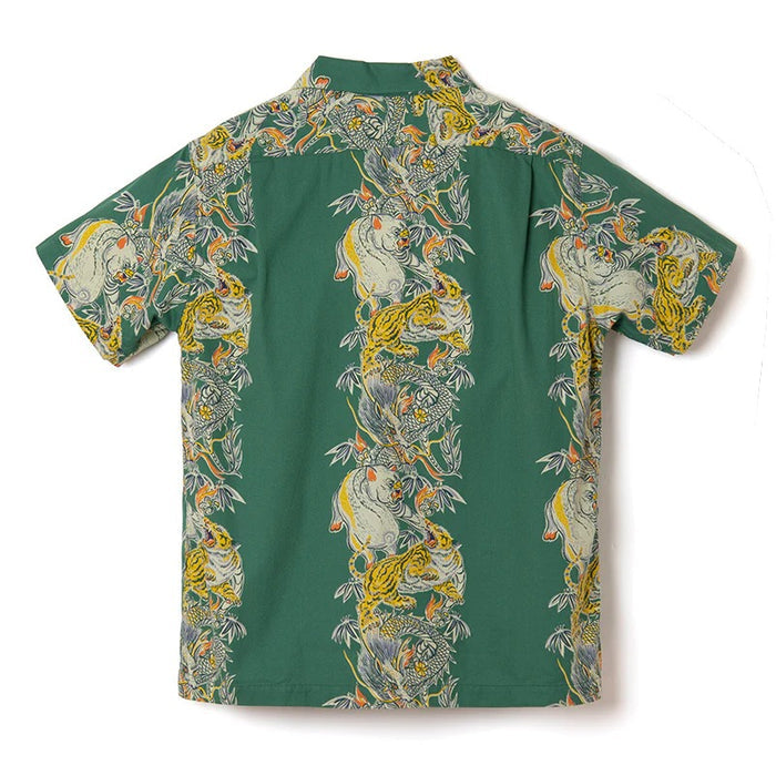 5721 Tornado Pig Aloha Shirt - GREEN