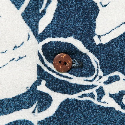 5722 Indigo discharge-dyed aloha shirt - INDIGO