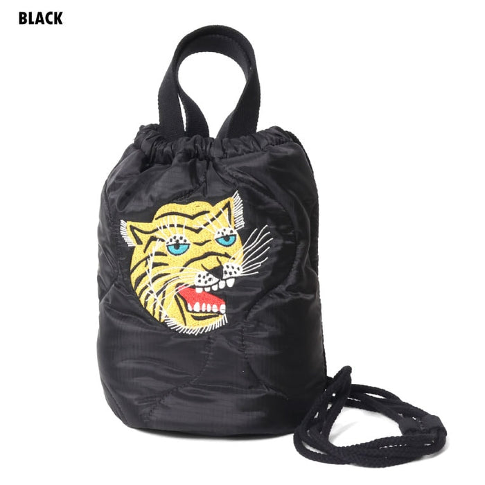6844 EMB QUILTING EFECT BAG (TIGER) - BLACK