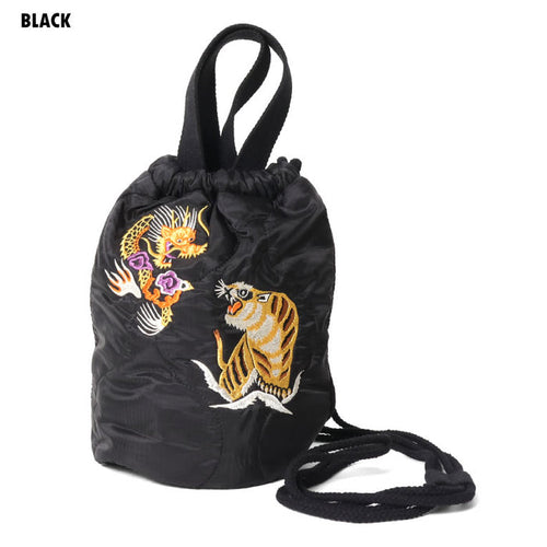 6845 EMB QUILTING EFECT BAG (JAPAN) - BLACK