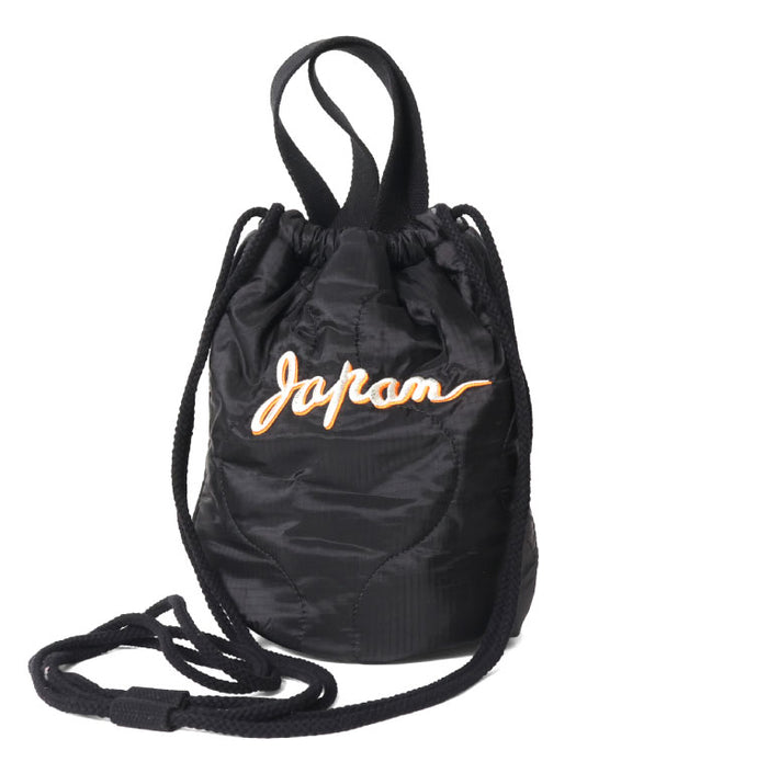 6845 EMB QUILTING EFECT BAG (JAPAN) - BLACK