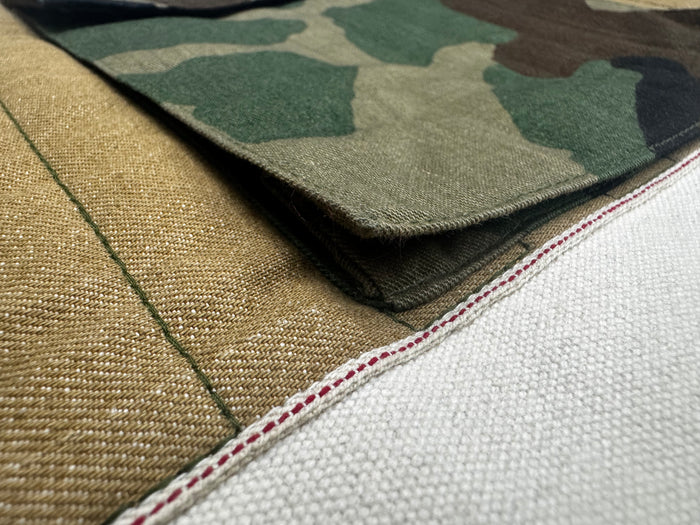 AK/PR/LOT3/ACC/039 Camo & Brown Selvedge Denim Sleeve - CAMO & BROWN