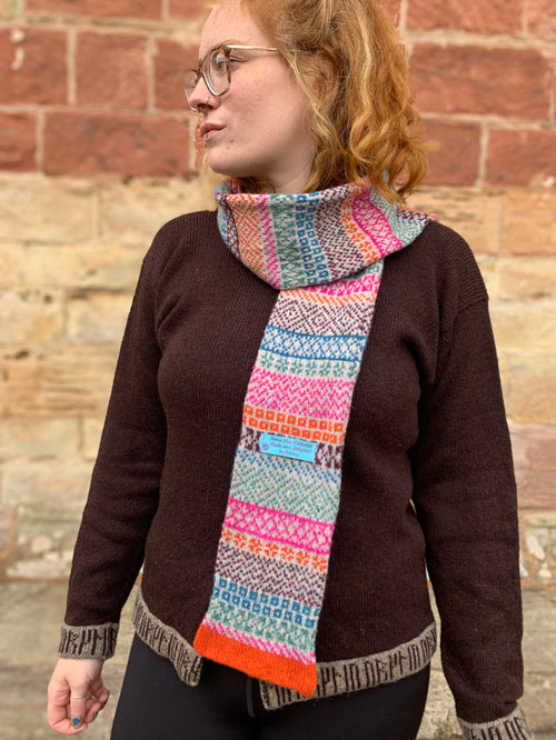 Annie Glue Funky Fair Isle Scarf