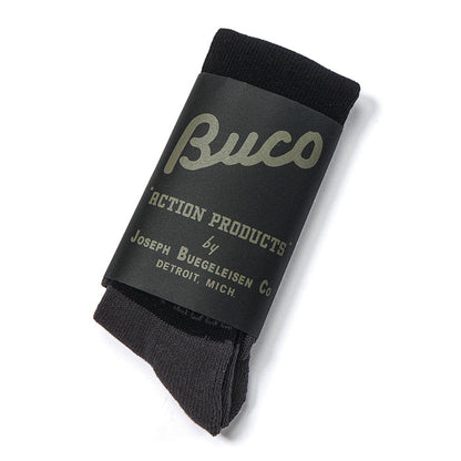 BA23105 BUCO STRIPED ACTION SOCKS - GRAY/BLACK
