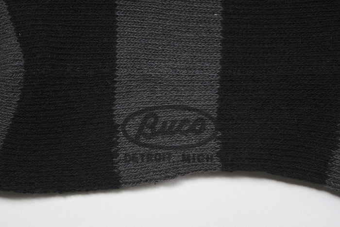 BA23105 BUCO STRIPED ACTION SOCKS - GRAY/BLACK