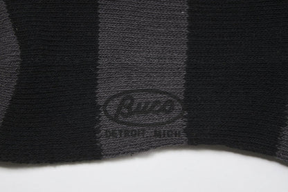 BA23105 BUCO STRIPED ACTION SOCKS - GRAY/BLACK