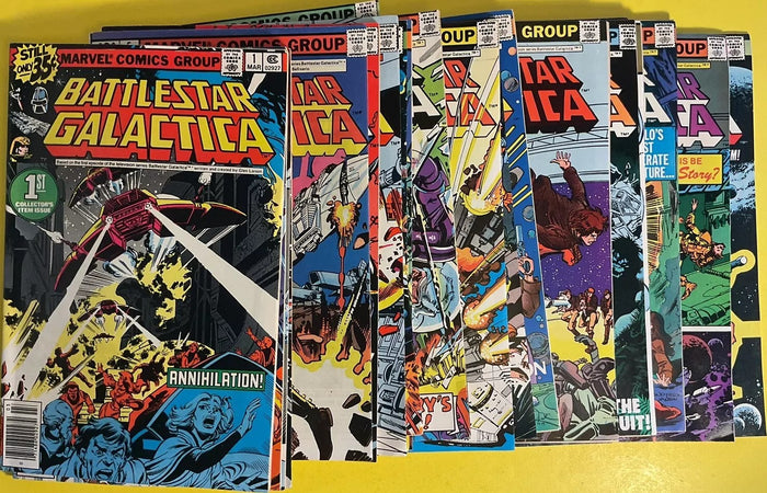 BATTLESTAR GALACTICA SET OF 23 MARVEL COMICS