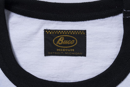 BC25004 BUCO TEE / FLYING WHEEL - WHITE/BLACK