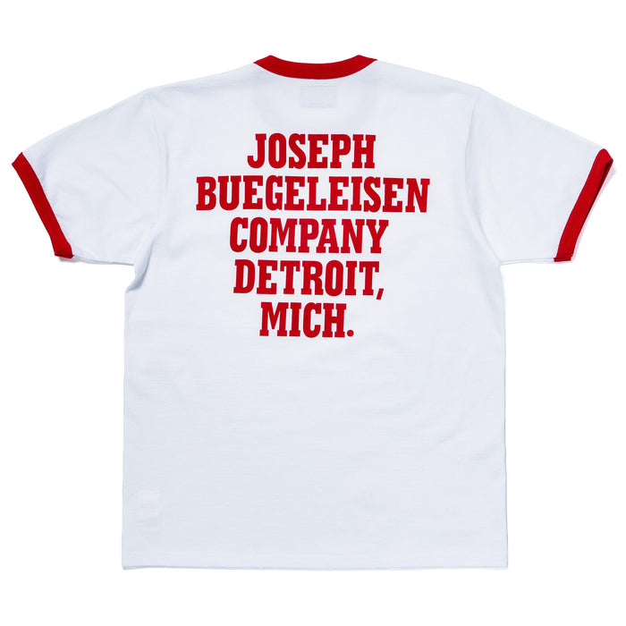 BC25004 BUCO TEE / FLYING WHEEL - WHITE/RED