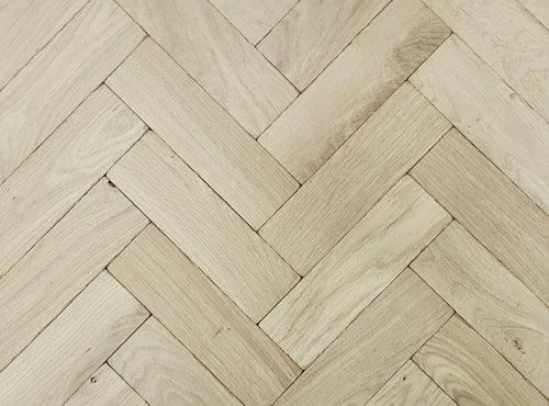 Bedlington Tumbled Solid Oak Parquet - Rustic