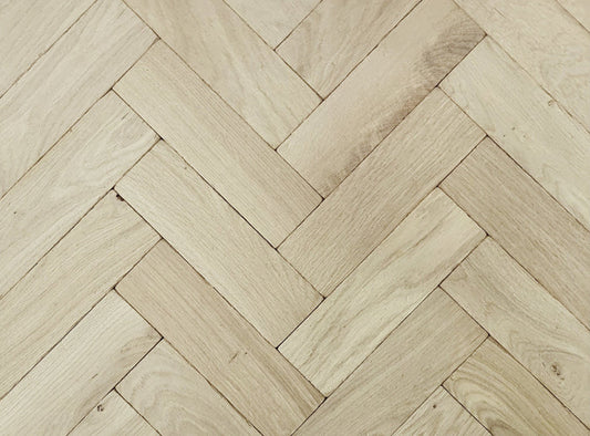 Bedlington Tumbled Solid Oak Parquet - Rustic