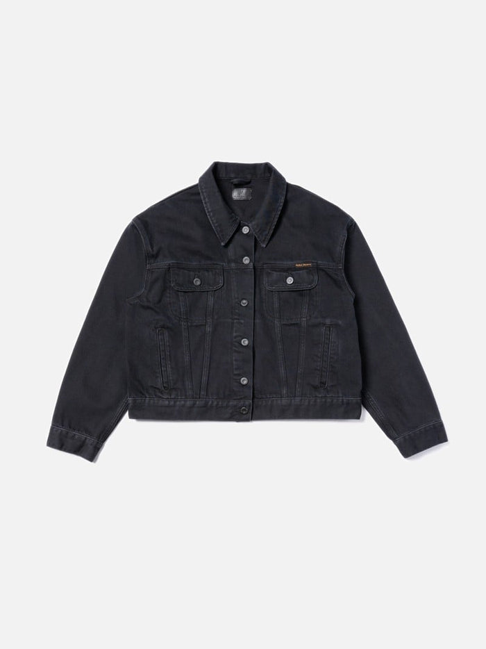 BERIT DENIM JACKET ASPHALT - BLACK