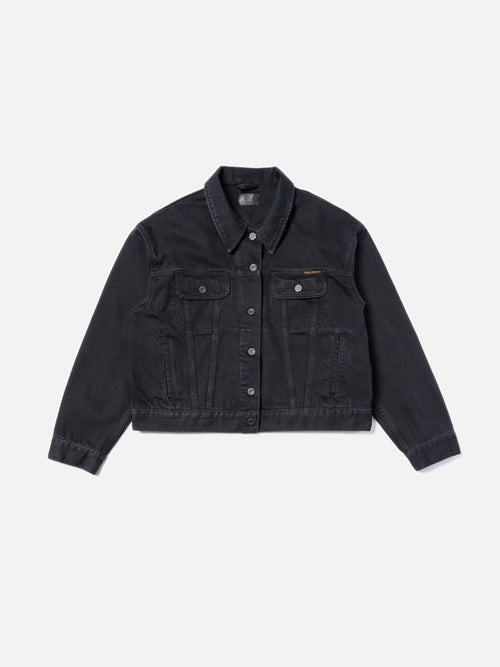 BERIT DENIM JACKET ASPHALT - BLACK