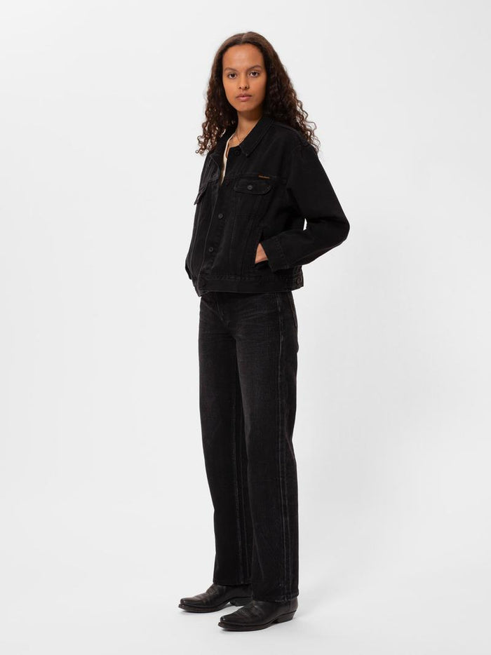 BERIT DENIM JACKET ASPHALT - BLACK