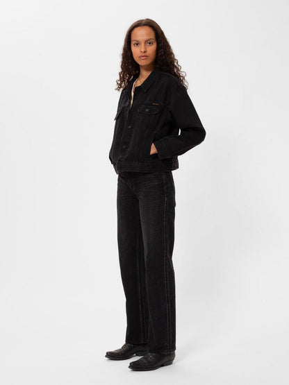 BERIT DENIM JACKET ASPHALT - BLACK