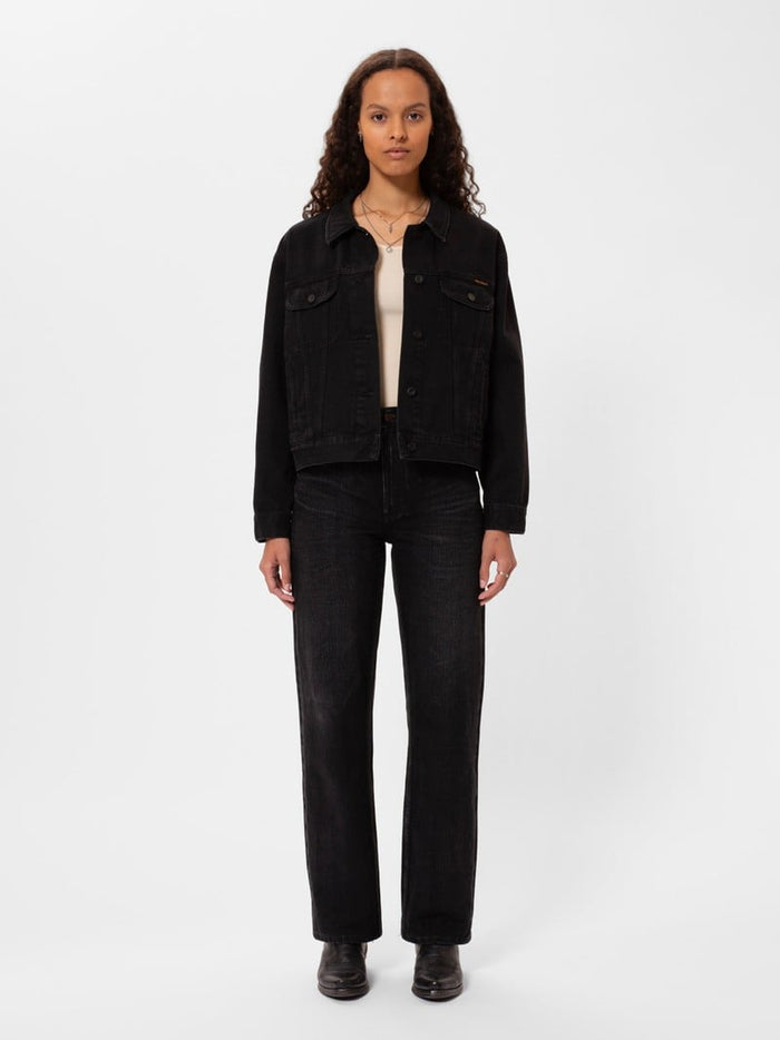 BERIT DENIM JACKET ASPHALT - BLACK