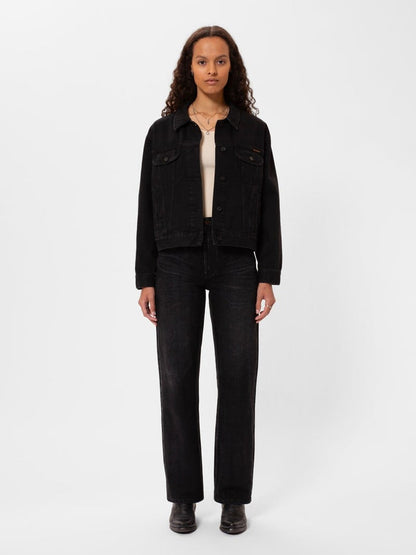 BERIT DENIM JACKET ASPHALT - BLACK