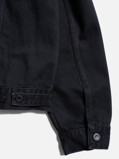 BERIT DENIM JACKET ASPHALT - BLACK