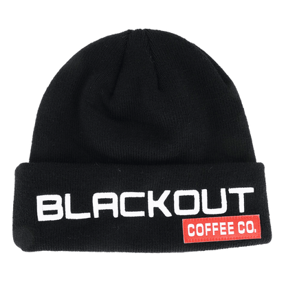 Black Beanie w/ Fold & Logo